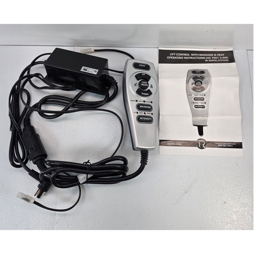 Raffel Systems HC 7051 3-SW Lift‎ Chair Remote Heat Massage 5 Pin Hand Control